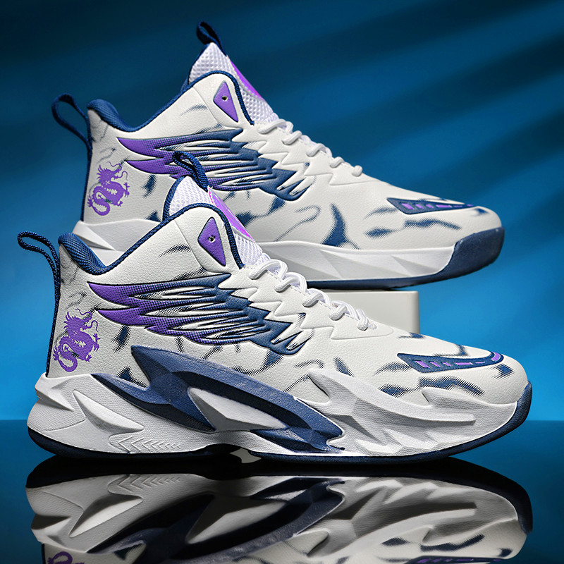 Men's comfortable and breathable outdoor practical training shoes low-top lace-up wear-resistant sports basketball shoes
