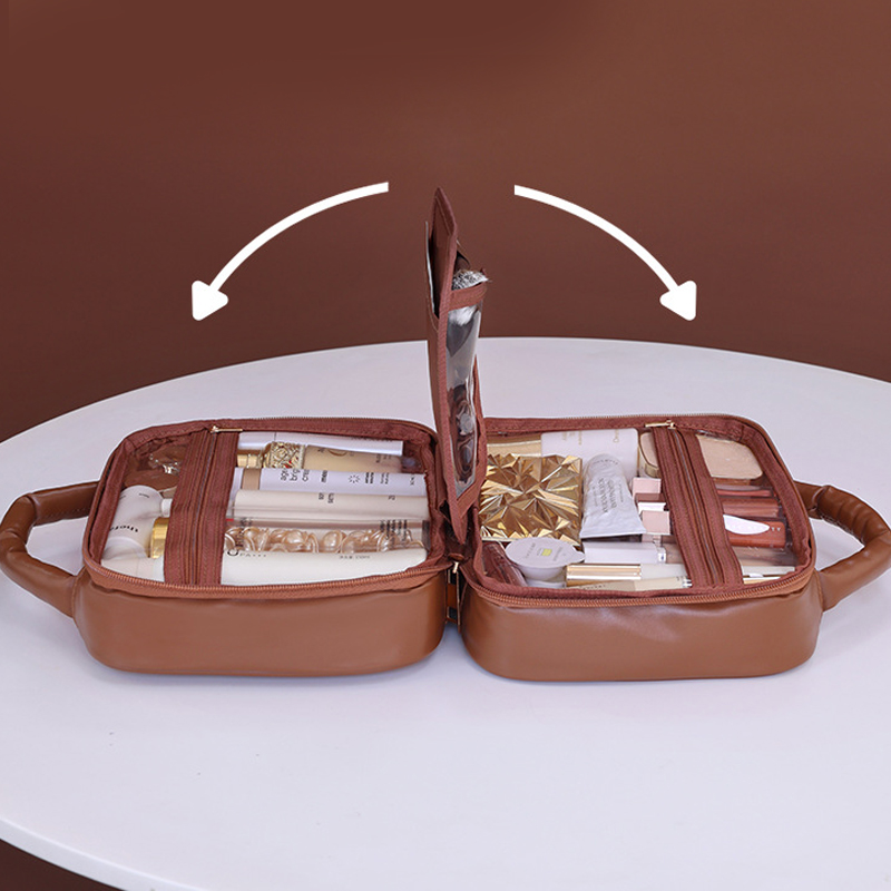 Tote bag new senior sense of large-capacity grunge makeup bag travel portable multifunctional handheld cosmetic storage bag