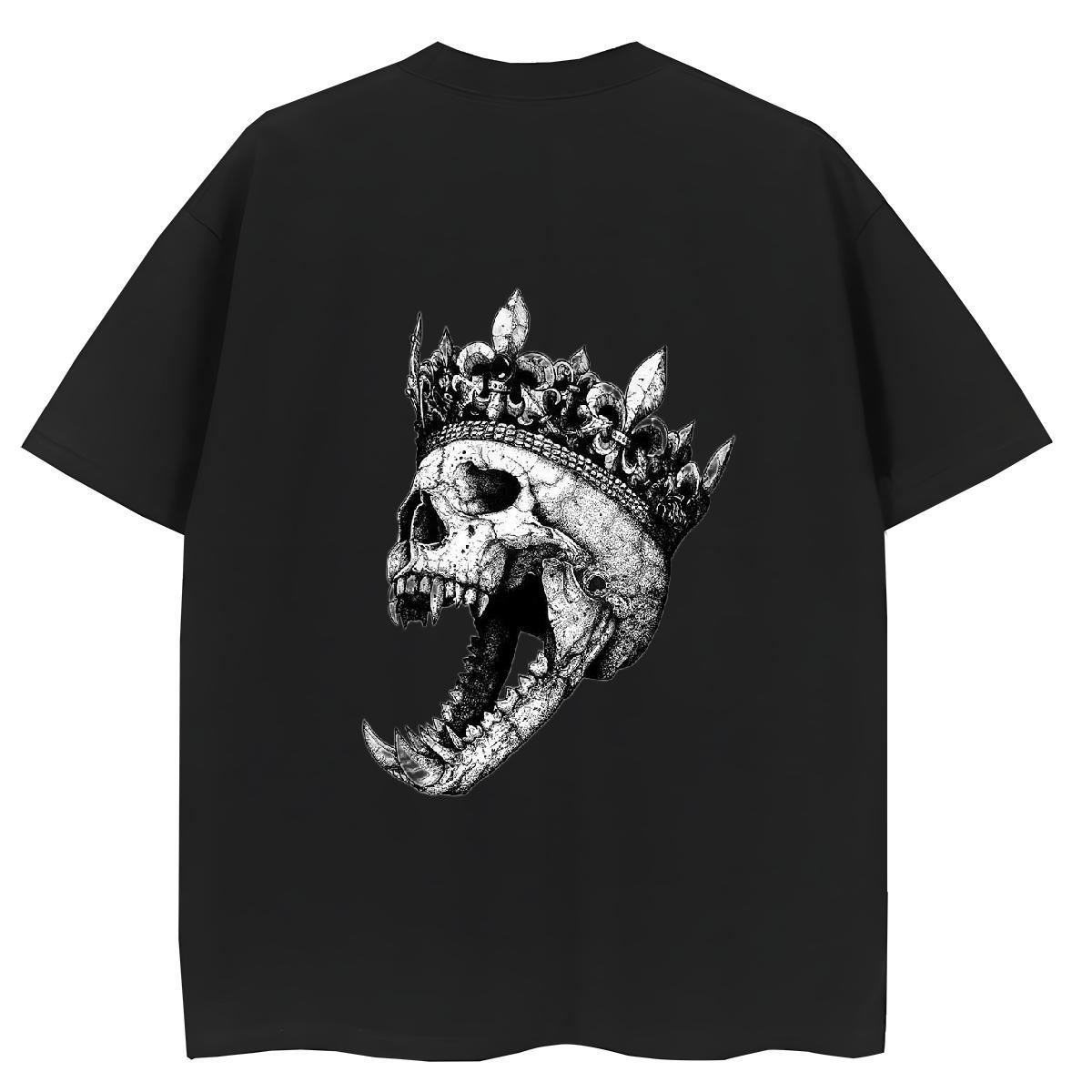 New Arrival T Shirt For Woman 230g Cotton Breathable Short Sleeve Street Wear skull Tshirt for Man Woman Comfortable Cartoon Printing L-4XL Tees Shirt
