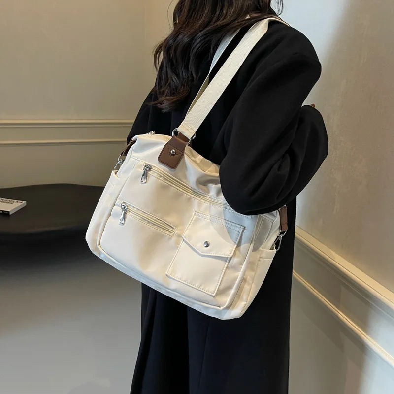 Womens Work Handbag Large Capacity Shoulder Canvas Bag Fashion Large Bag Versatile 241008