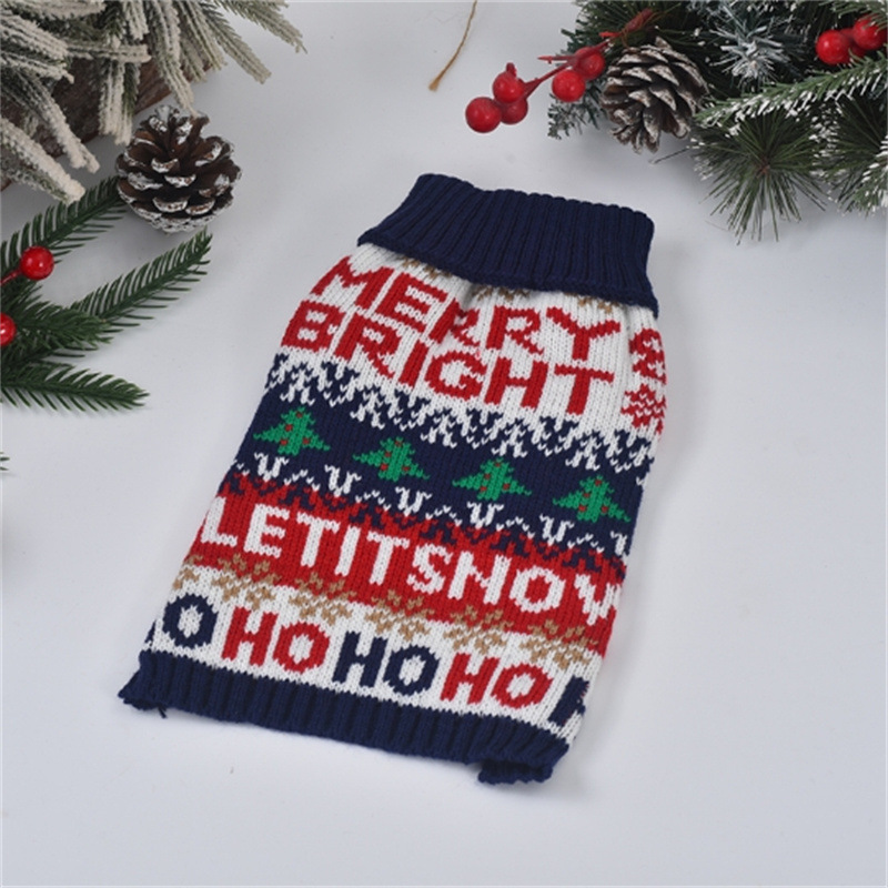 Dog Sweaters for Winter Soft Thickening Warm Pup Shirt Christmas Turtleneck Sweaters Small Medium Puppy Double Knitting Collar