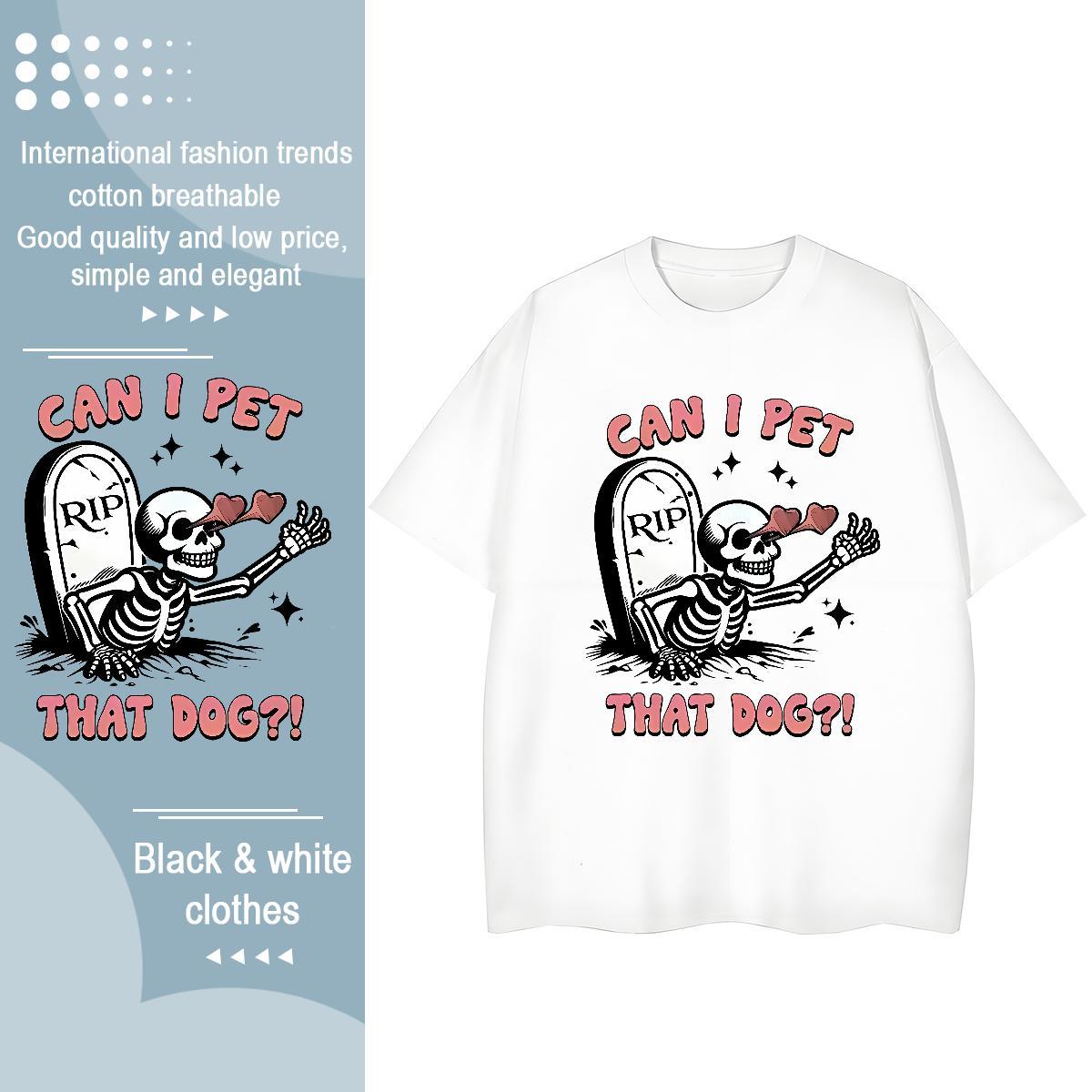 New Women T Shirts 100% Cotton 230g O Neck Short Sleeves Hip Hop Street skull Women Tshirts High quality Oversized L-4XL Wear