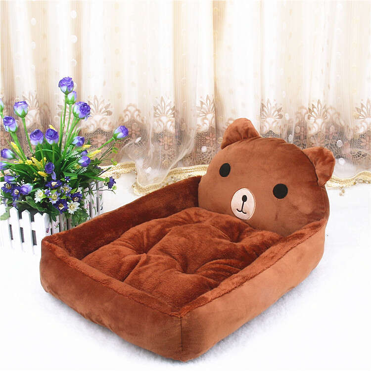Cute cartoon Teddy VIP Samoye four season warm pet dog bed cat kennel sales