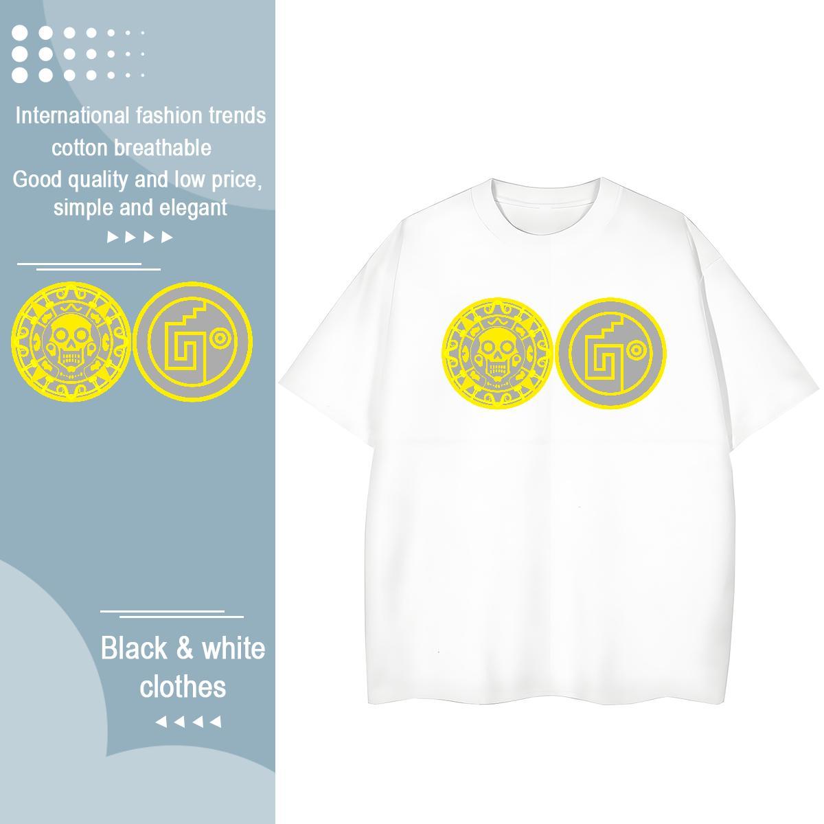 TOP Quality T shirt 230g Pure Cotton Breathable Short Sleeve Casual Sport skull Woman Tshirt Loose Custom Printing Clothes