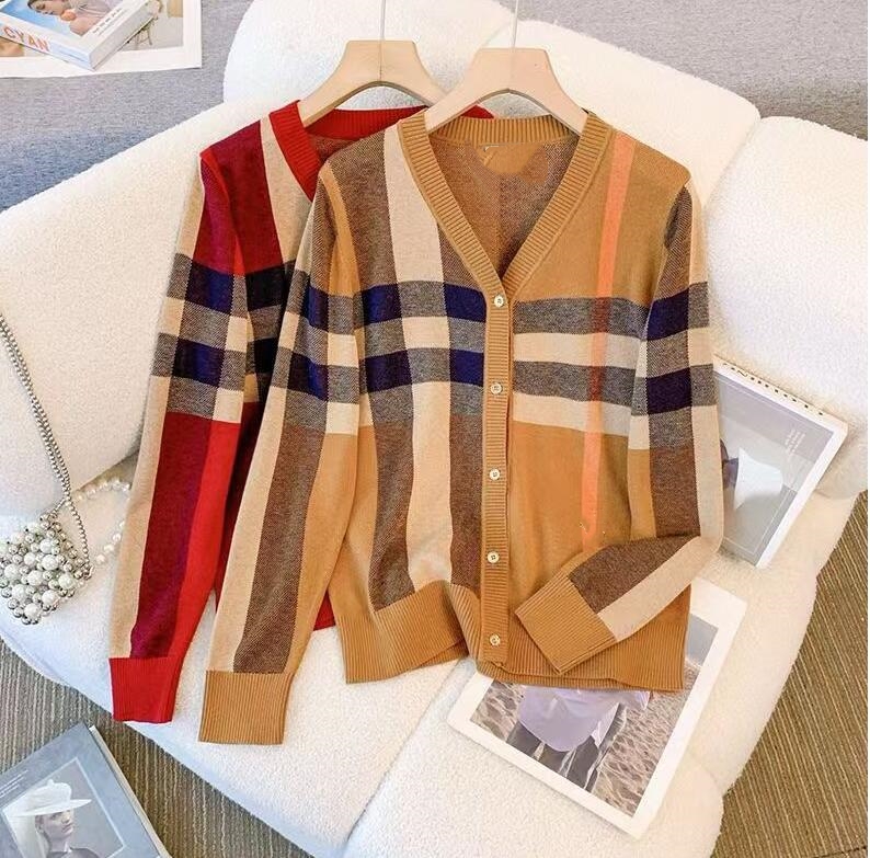 Letter Jacquard Knitted Cardigan Womens Sweaters New Korean Style Loose Outer Wear Autumn and Winter Cropped Sweater Clothing