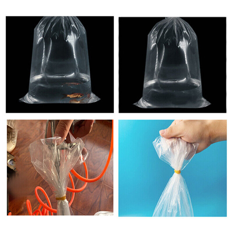 50PCS Aquarium Breathing Bags Breather Bags Transport LongLife Fish Shrimp Leak Proof Plastic Bags for Live Fish Durable