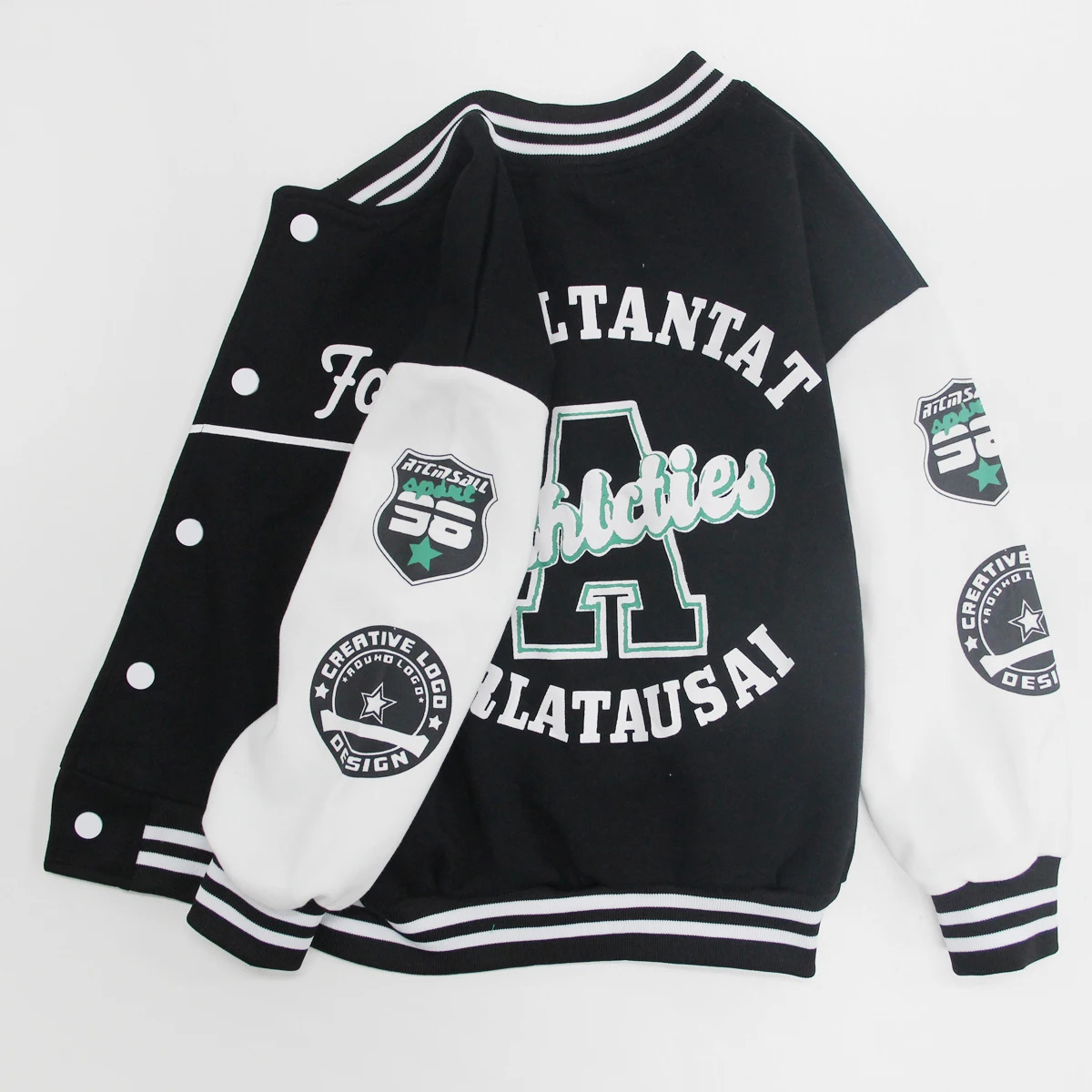 2024 Boys Girls Baseball Jackets Kids Print Letter Outerwear Teenager Fashion Spring Autumn Coat Casual Children Clothings 5-12Y 241011