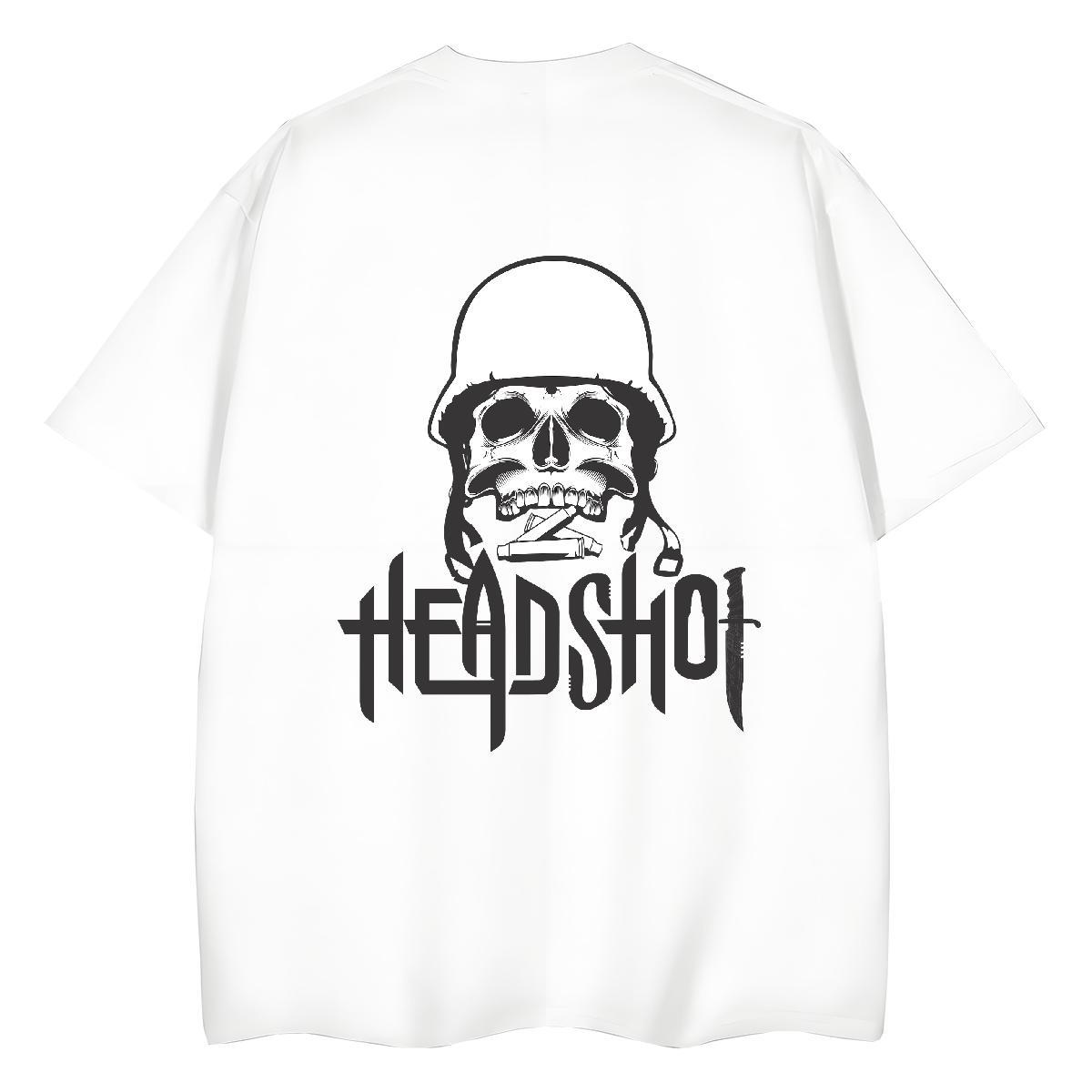Stylist T-Shirts 230g Cotton Breathable Short Sleeve Hip Hop skull Woman Tshirt Unisex Anime Print Clothes