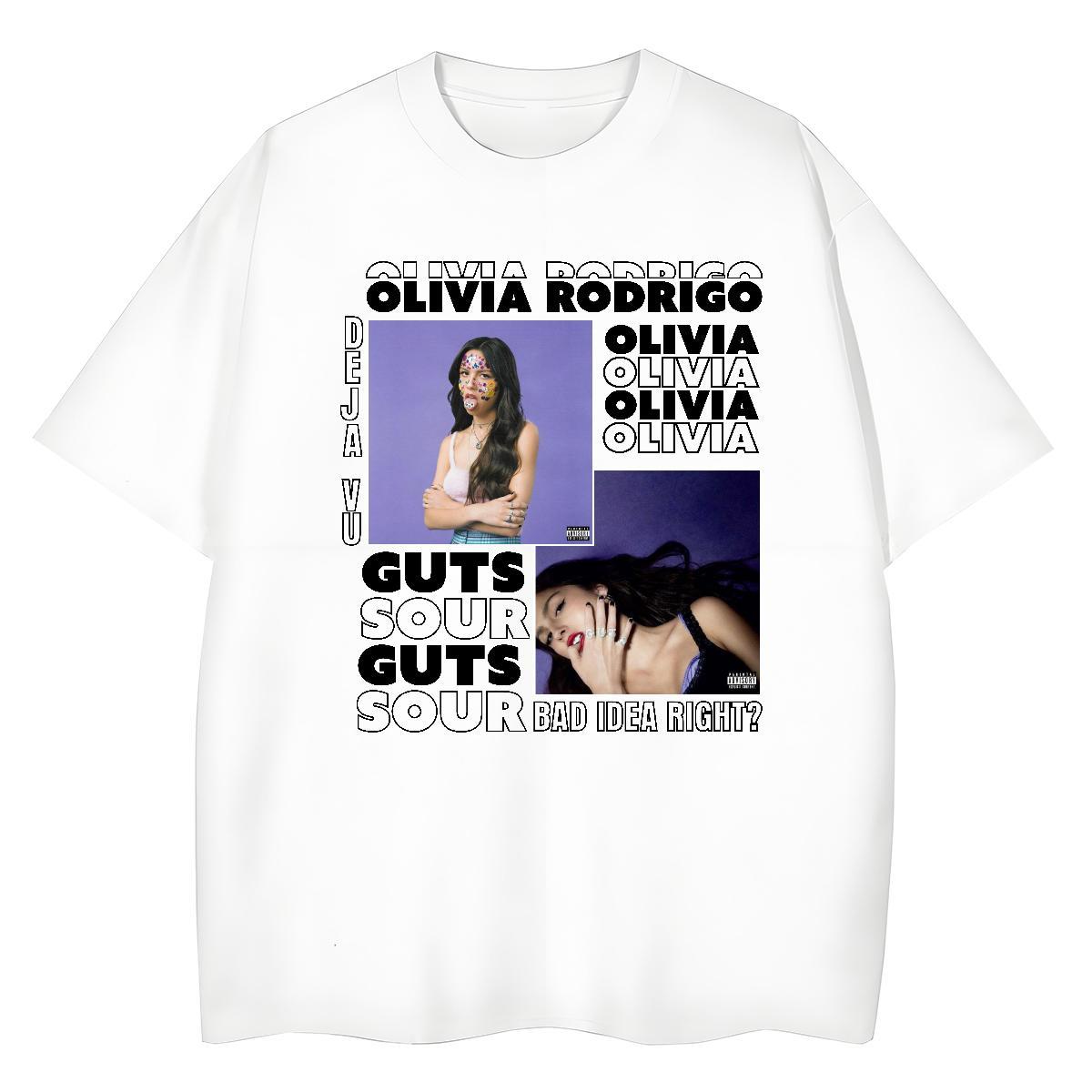 2024 Designer T shirt 100% Cotton 230g Crew Neck High Street Hip Hop OLIVIA Women Tshirts Female Custom Printing Top Shirts