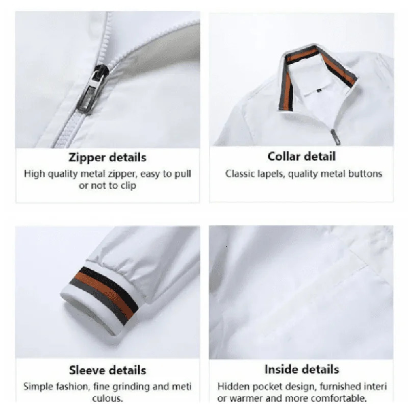 Autumn ROKA Mens Jacket Casual Splicing Pants Baseball Stand Collar High Quality Coat 241011