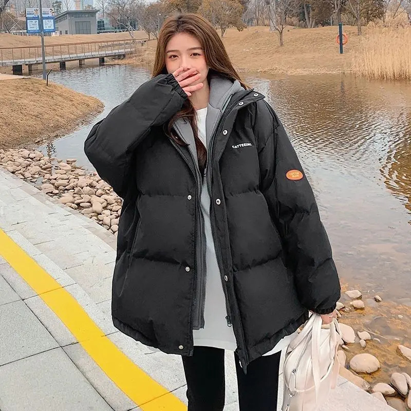 Winter Plus Velvet Thickened Fake Two piece Down Jacket for Women Y2k Street Fashion Korean Casual Loose Warm Cotton Apron Jacket 241009