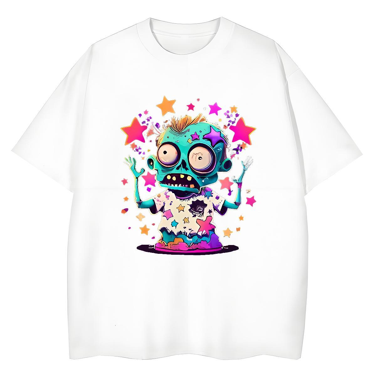 2024 Women T Shirts 230g Cotton Short sleeve Soft Beach skull Lady T shirt Loose DIY Logo Tops Tees