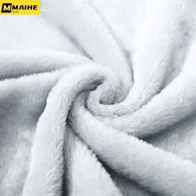 9XL Plus Thick Pant Sets Mens Casual Tracksuit Winter Wool-lined Warm Hoodie Sweatpants 2-piece Track Suit Mens Clothing 241011