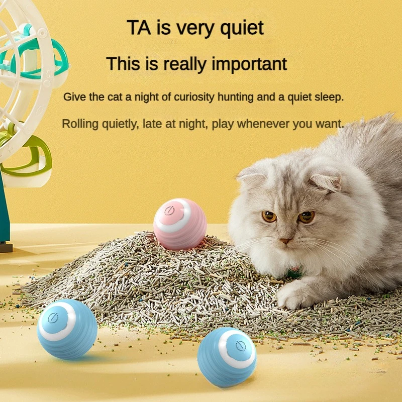 Cats Tree Kitten Chasing Toys Laser Pointer Products. Toys for Bathroom Cats Supplies Vibration 360° Automatic Rotating Ball Pet