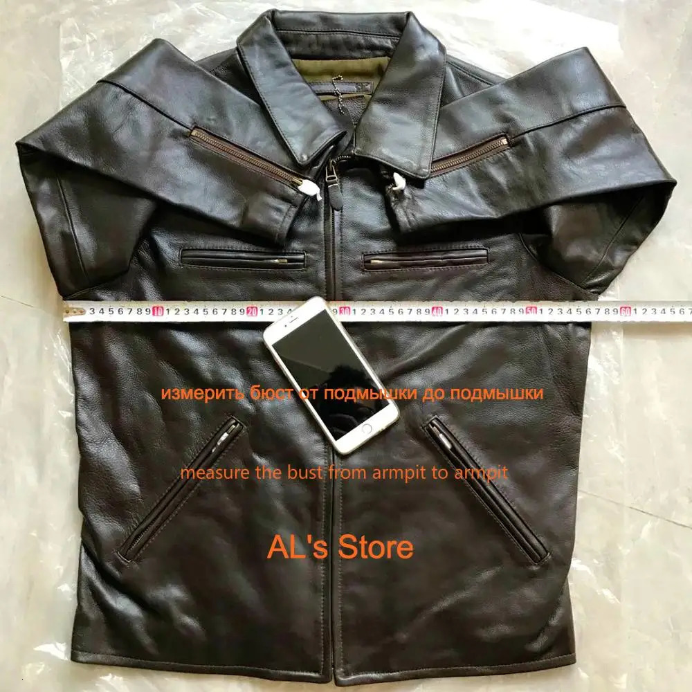 DS640 Asian size genuine leather denim casual thick retro street bike suede jacket 241011