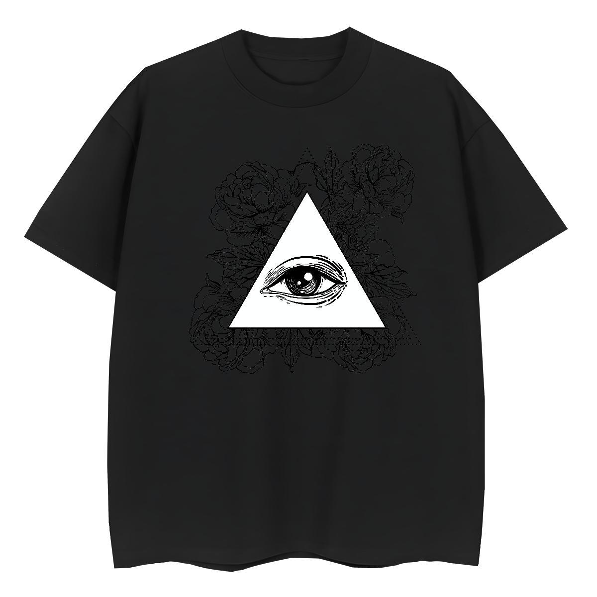 2024 Designer T-Shirts for Women 230g Pure Cotton Comfortable Sports Street Wear eye of the devil Tshirt for Man Woman Female Customized Clothings