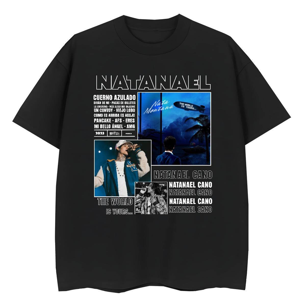 Classic Womens T Shirts 230g Cotton Breathable High Street Hip Hop NATANAEL Tshirt for Man Woman 5A Black White Tops Tees