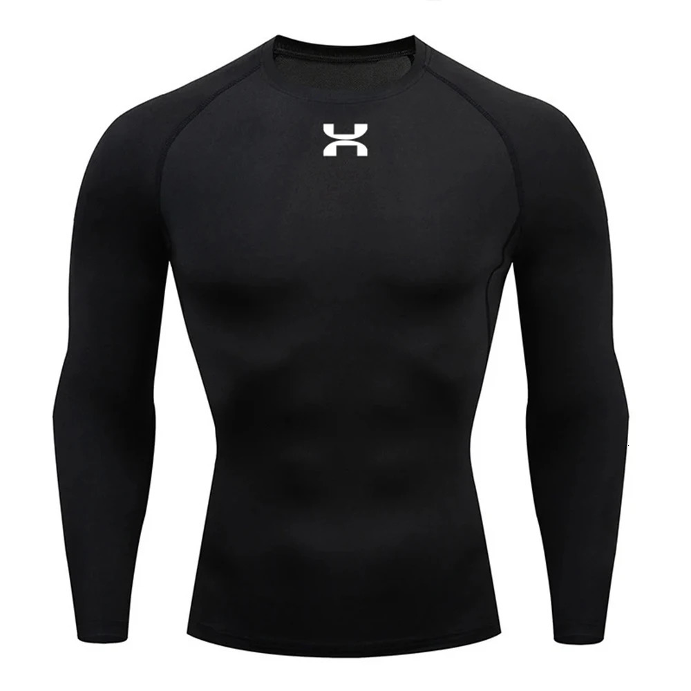 Sports Top Quick Dry Mens Compression Shirt Long Sleeve Second Skin Gym Workout Short Fitness Running TShirt Men Wear 241009