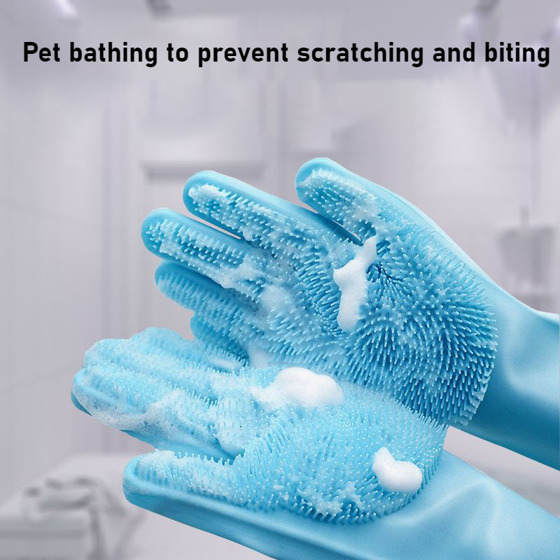 1/3PCS Silicone Pet Bathing Gloves for Cat Puppy Beauty Cleaning Bathe Shampoo Dog Cat Brush Gloves Pet Products