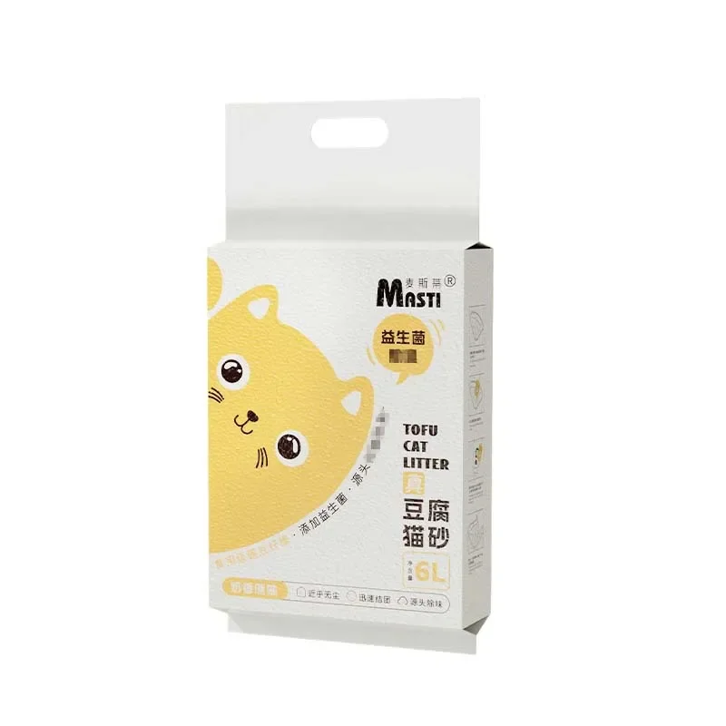 6L Deodorant Tofu Cat Litter Probiotic Deodorizing Sand Carbon Low Dust Absorption Flushable Toilet Pea Cat Litter Quick Clump