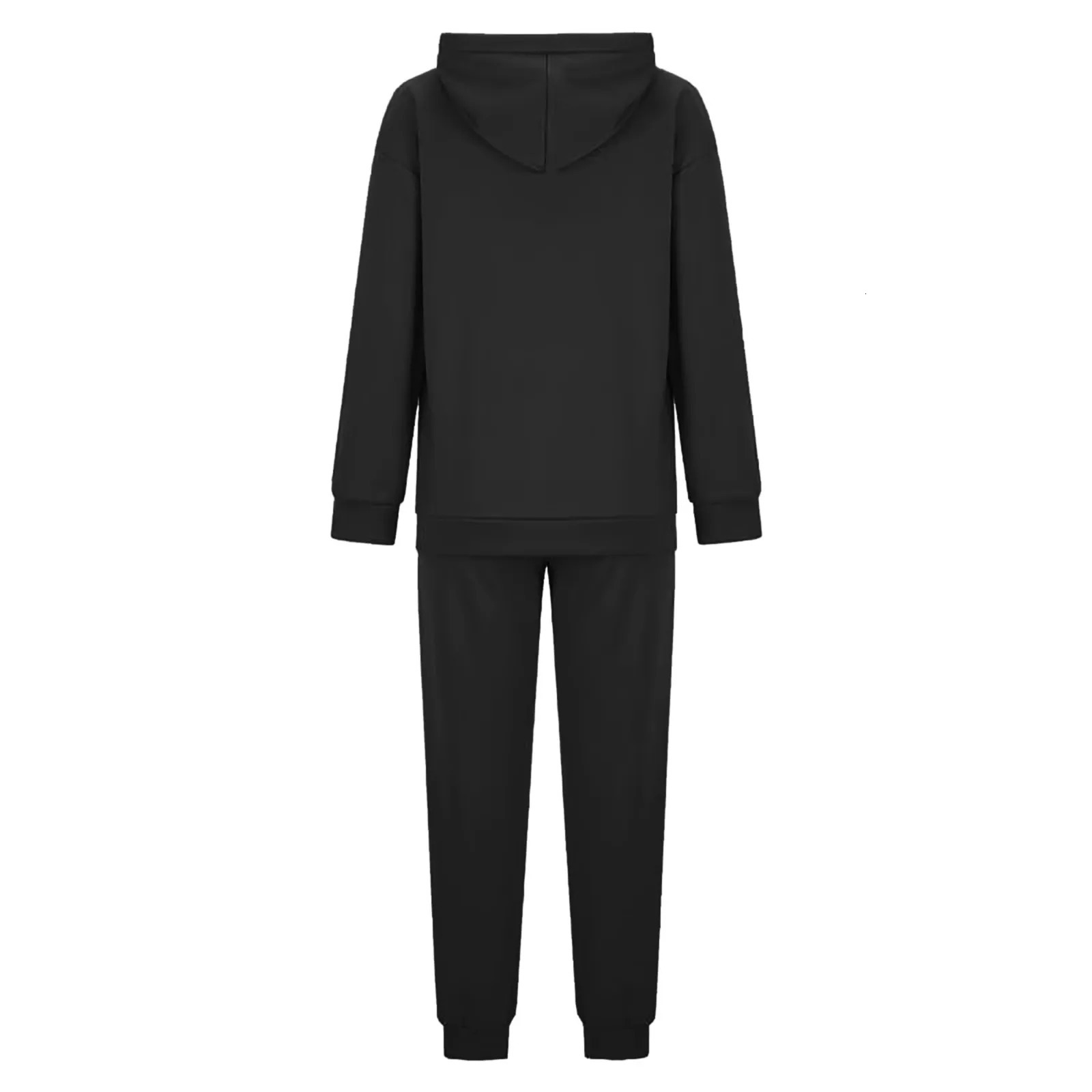 Sports and leisure elegant womens pants set long sleeved sportswear jogging hooded sweatshirt autumn warm two-piece set for s 241011