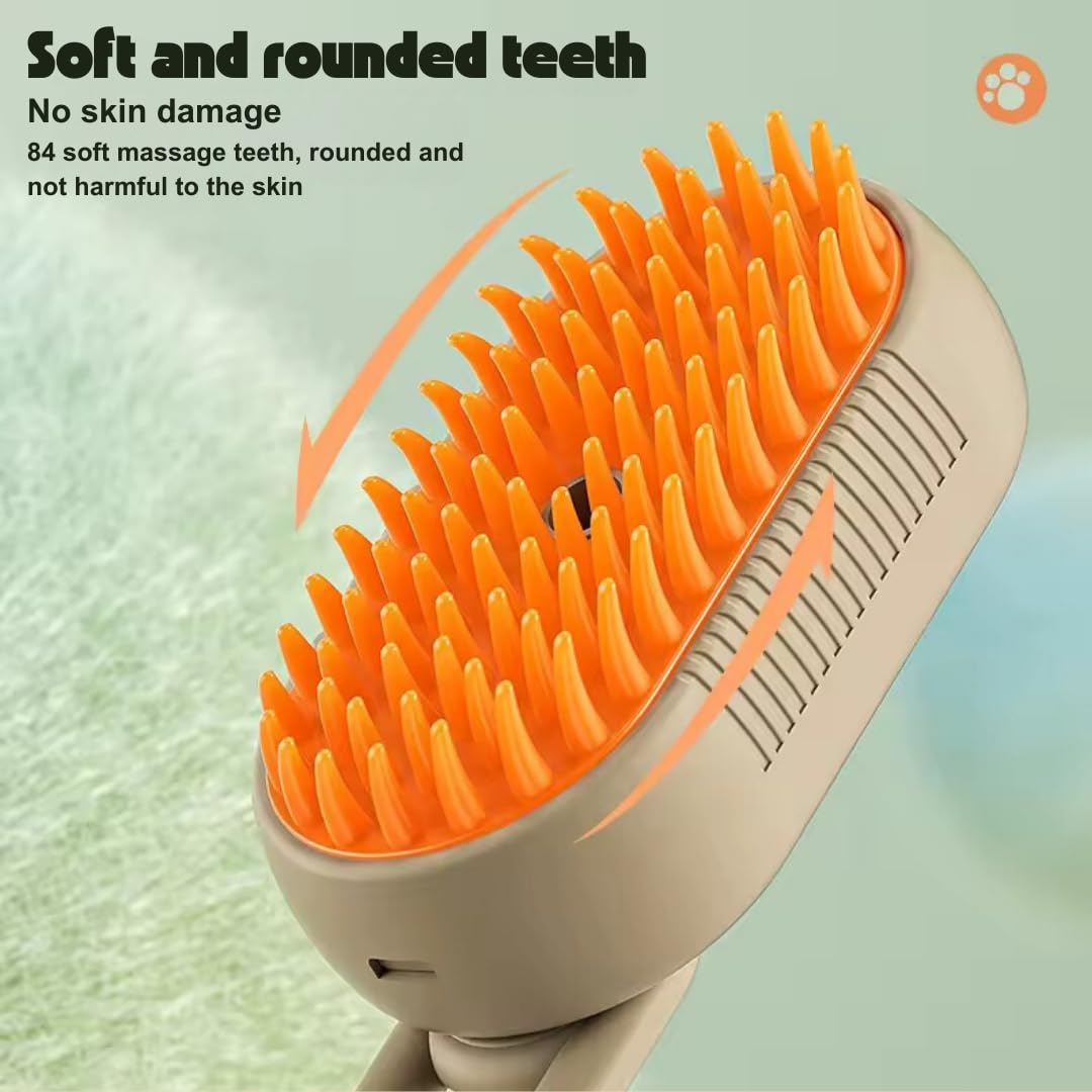 3 in 1 steam brush for dogs and cats, steaming spray, massage, beauty comb, hair removal, grooming supplies, pet accessories