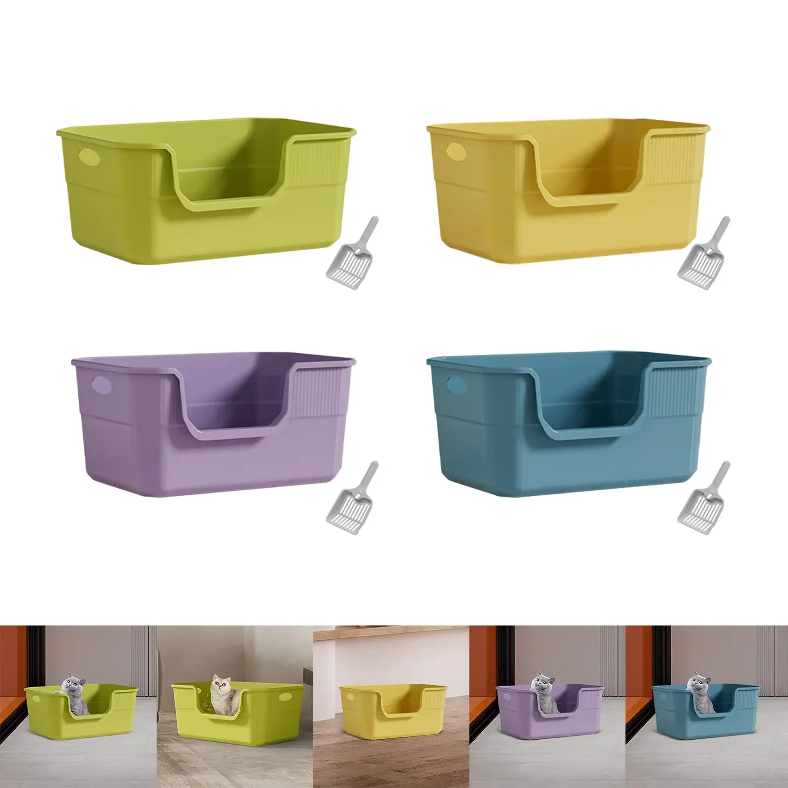 Cat Litter Box Cat Toilet Sandbox Portable Pet Supplies Easy To Clean Kitten Cat Litter Box Cat Toilet