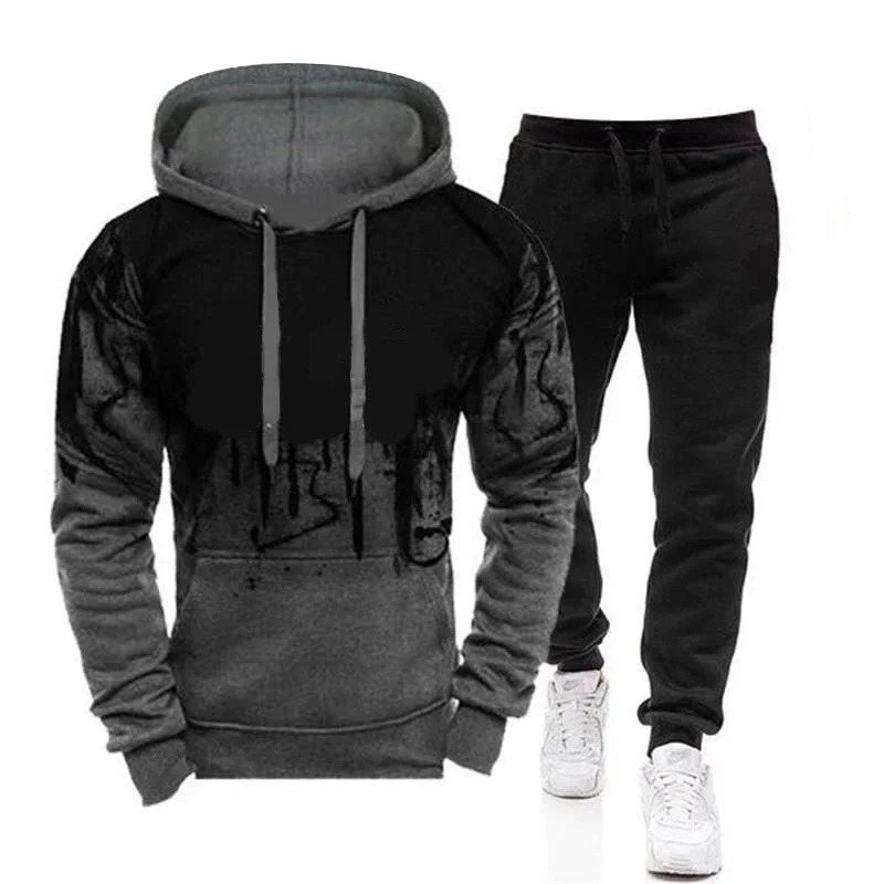Mens Set Hoodie Sets Men Tracksuit Sportswear Hoodies or Sweatpant Autumn Winter Male Warm Clothing Pullover Sweatshirts 241011