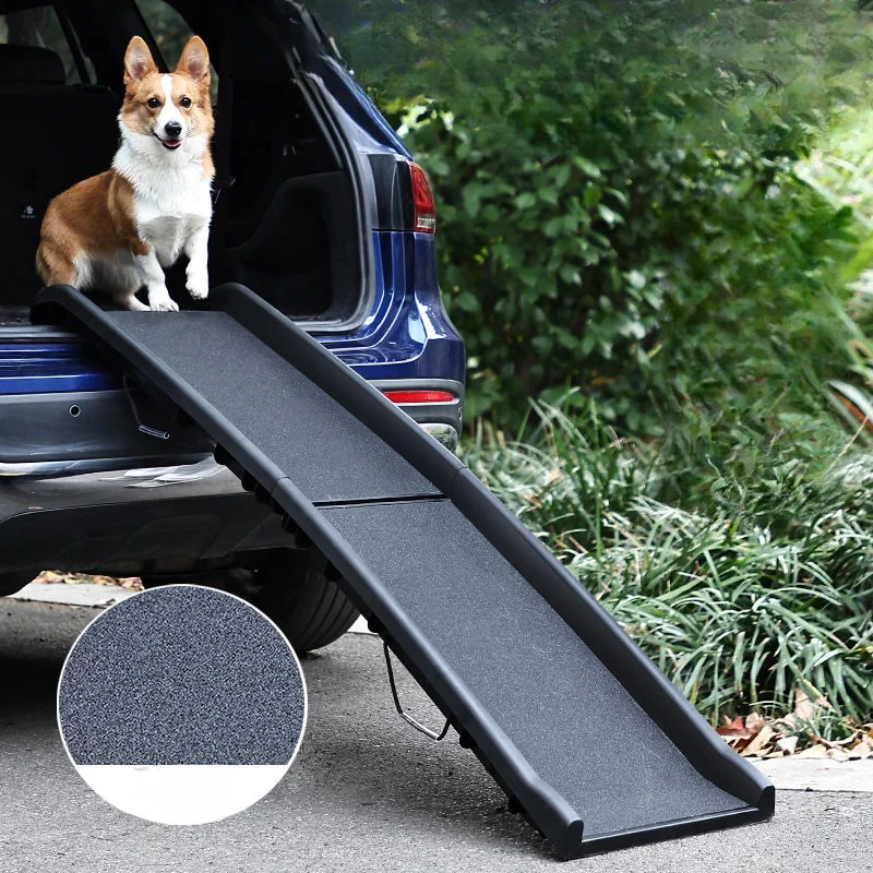 Convenient Folding Climbing Ladder Elderly Dog Assisted Foot Board Safe Anti Slip Slope Ladder Stable Load Bearing Dog Steps