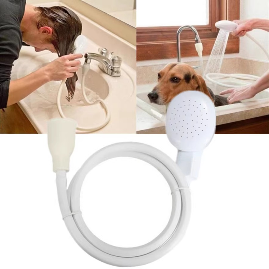 MultiFunctional Faucet Shower Sprinkler Drain Filter Hose Sink Wash Head Shower Extender Bathroom Pet Bath Pet Cleaning Supplies