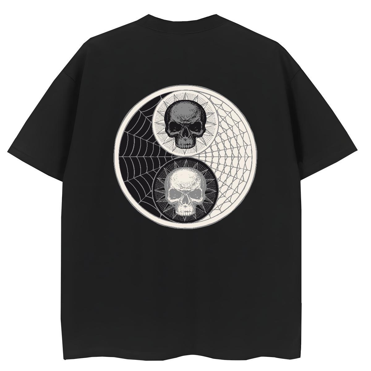 Factory Direct Womens T Shirts 230g Pure Cotton Breathable Soft Spring Summer skull Lady T shirt Loose fit Cartoon Floral Printing Clothings