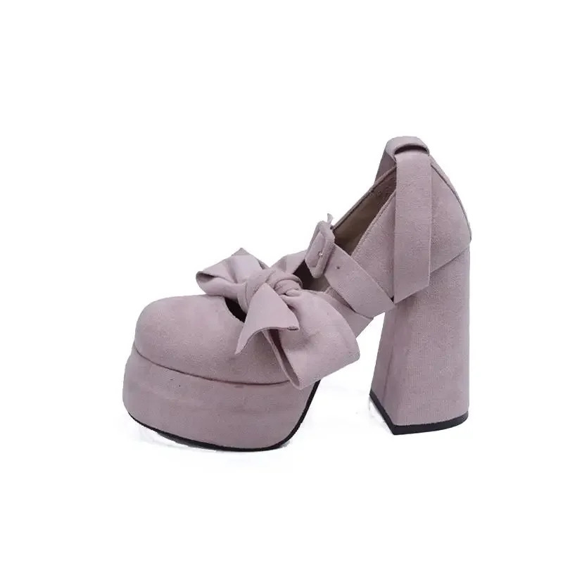Platform Women Mary Jane Ladies Fashion Cross-tied Thick High Heel Footwear New Womens Elegant Dress Pumps Shoes 240927