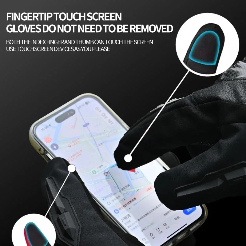 Motorcycle gloves windproof and waterproof handguard mens motorcycle riding touch screen offroad 241009