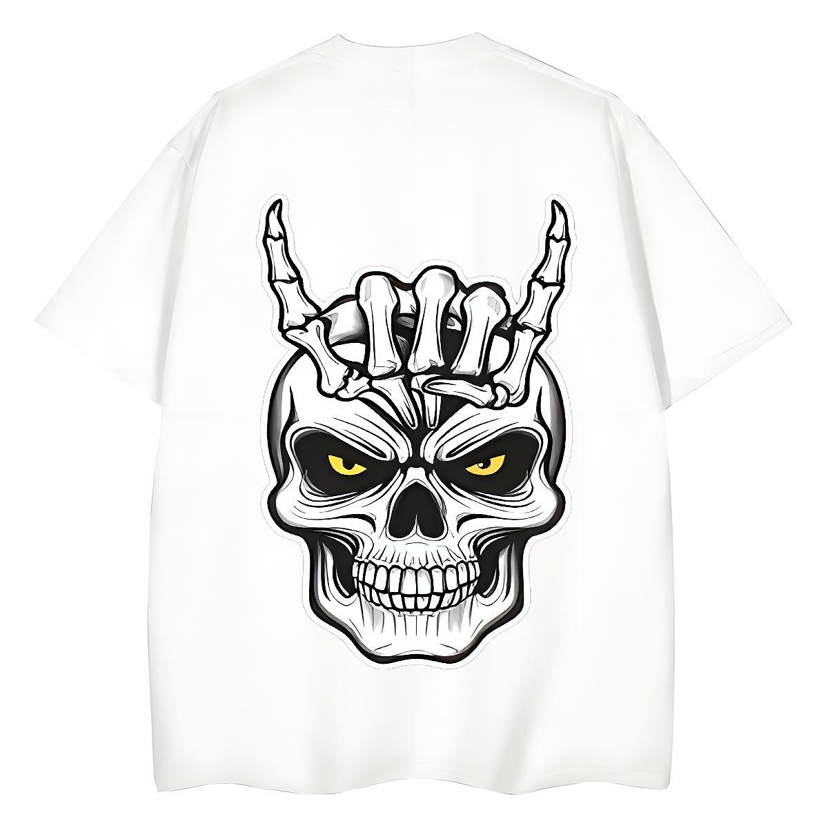 TOP Quality T shirt 230g Pure Cotton Breathable Soft Outdoor skull Tshirt for Man Woman Unisex Anime Oversized Top Shirts
