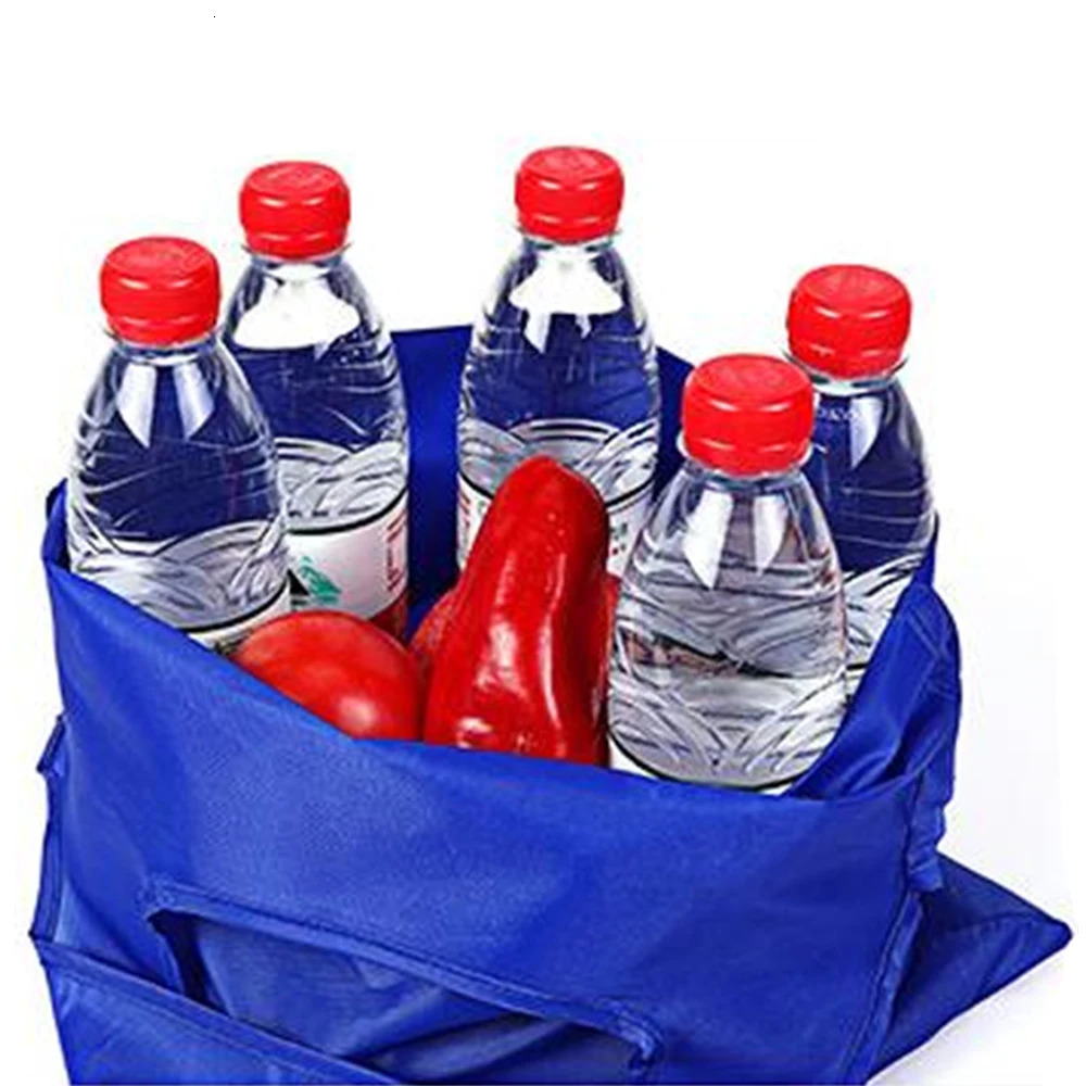 151050pcs Shopping Bag Oxford Solid Color Ecofriendly Folding Reusable Portable Shoulder Handbag for Travel Grocery 36x48cm 241011