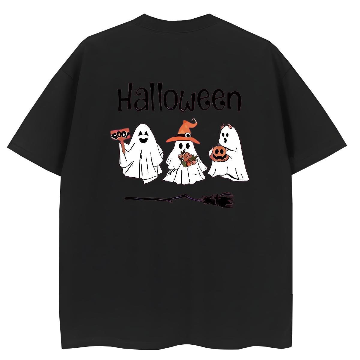 New T-Shirts 230g Cotton Breathable Crew Neck Daily Outfit pumpkin Woman Tshirt Unisex Customized Tops Shirt