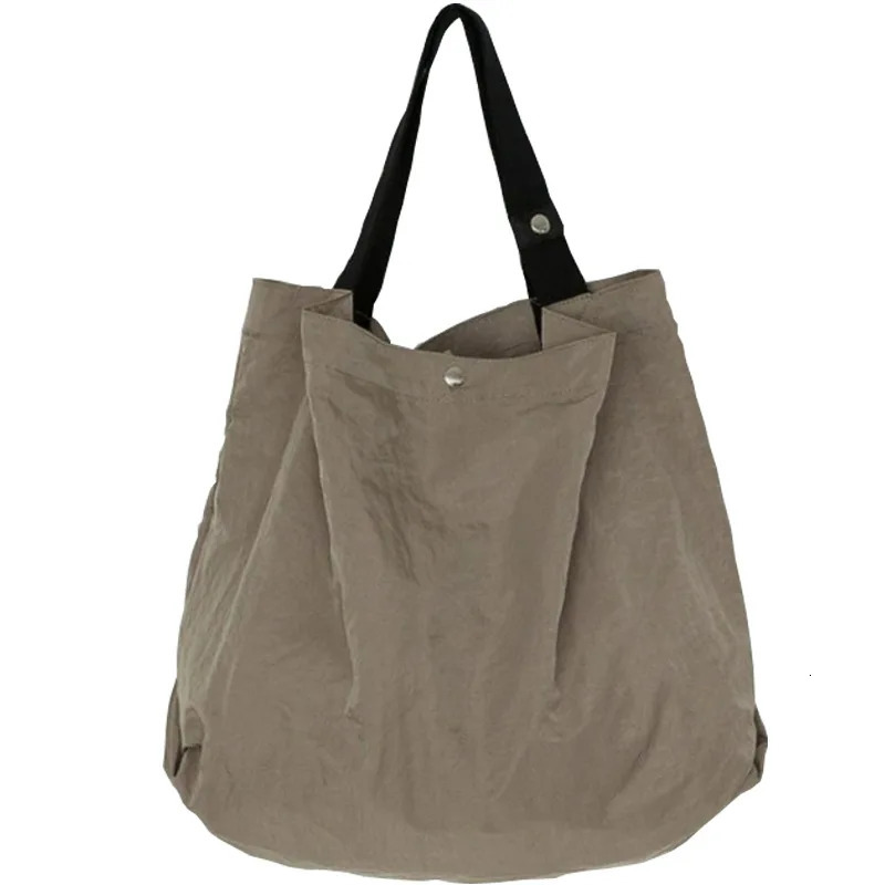 Korean womens canvas shoulder bag nylon womens handbag spring/summer big cloth shopping bag simple fabric Bolsas 241008