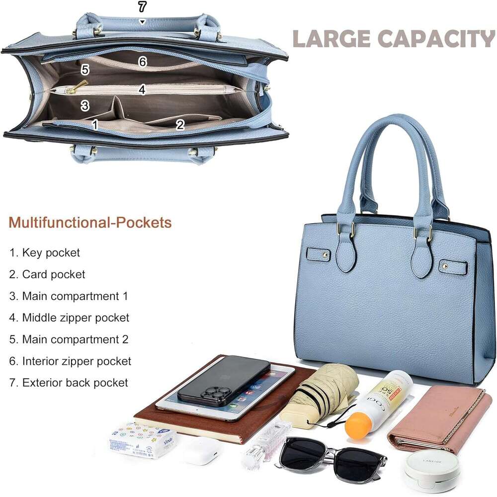 Bag Crossbody Tote Purses for Women Shoulder Handbag PU Leather Top Handle Satchel Bags 95c2 s 71f0