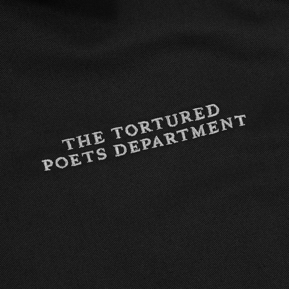 The Tortured Poets Department Embroidery Black Jacket 2 Patch Set Bundle For Men And Women Stuff Top Outerwear Coat Clothes 241011