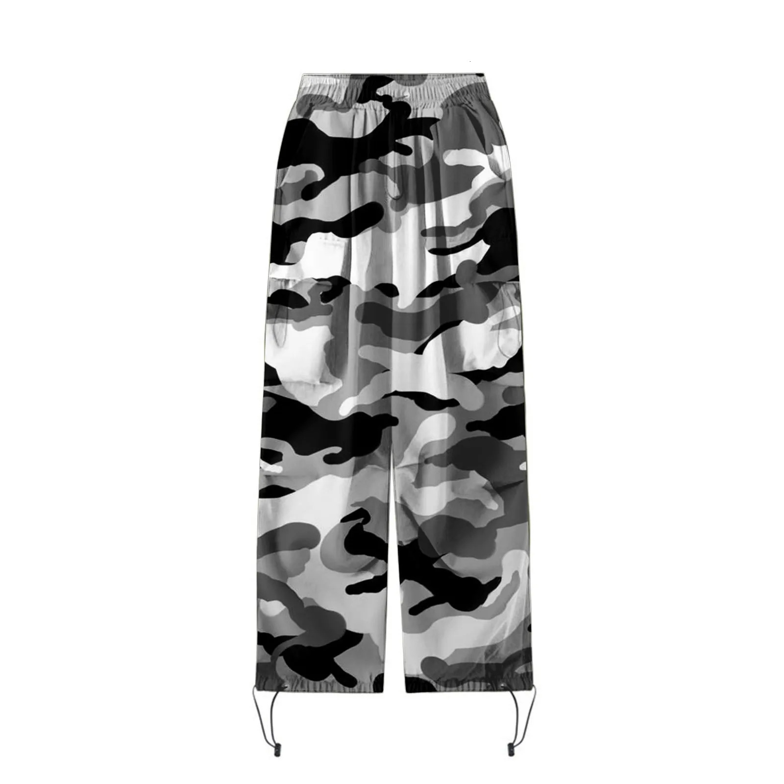 Women Cargo Pants Baggy Camo Print Streetwear Hip Hop Womens Work Clothes Business Casual Petite 241007