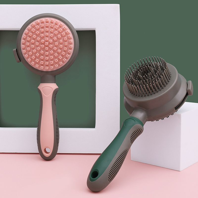 Pet Dog comb double-sided Bathing Brush Plastic Massage Beauty Bristle Brush Floating Hair Remove Grooming Tools