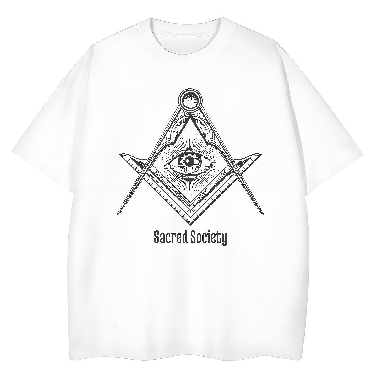 Casual New T Shirt For Woman 230g Pure Cotton O-Neck Short Sleeve Beach eye of the devil Women Tshirts High quality Plus Size Custom Polos