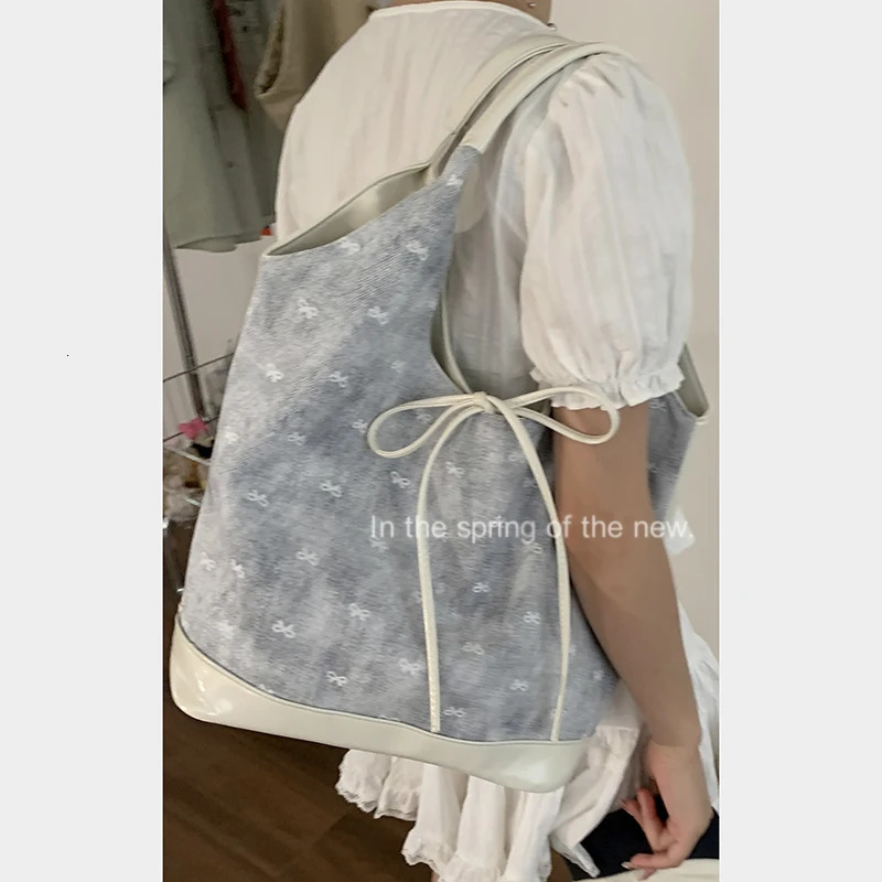 Miyagawa Korean niche womens handbag canvas shoulder Versatile Underarm bag 241008