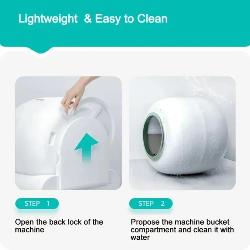 Tonepie Automatic Cat Litter Box Self-Cleaning APP Control 65L Smart Cat Toilet Electric Ion Deodorizati Detachable Tonepie Ti+