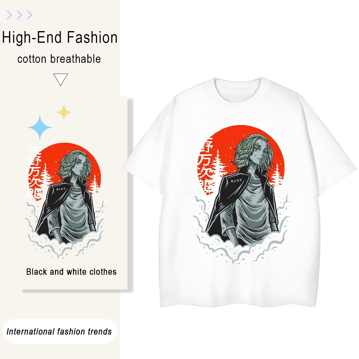 Casual New Woman T Shirts 230g 100% Cotton Short sleeve Soft Sports Street Wear Tokyo Revengers Woman Tshirt Comfortable DIY Printed Polos