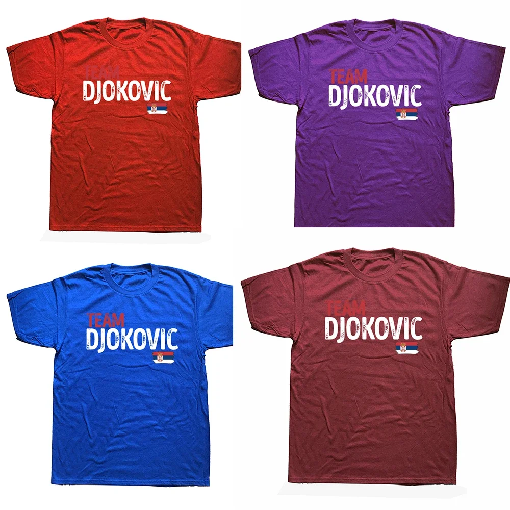 Funny Djokovic Team Tennis Serbia T Shirts Graphic Cotton Streetwear Short Sleeve Birthday Gifts Summer T-shirt Mens