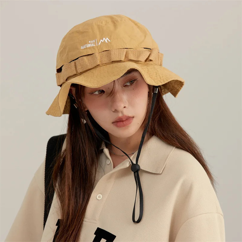 Outdoor hiking hat mens four season casual Korean retro neutral fisherman highquality potted 241009