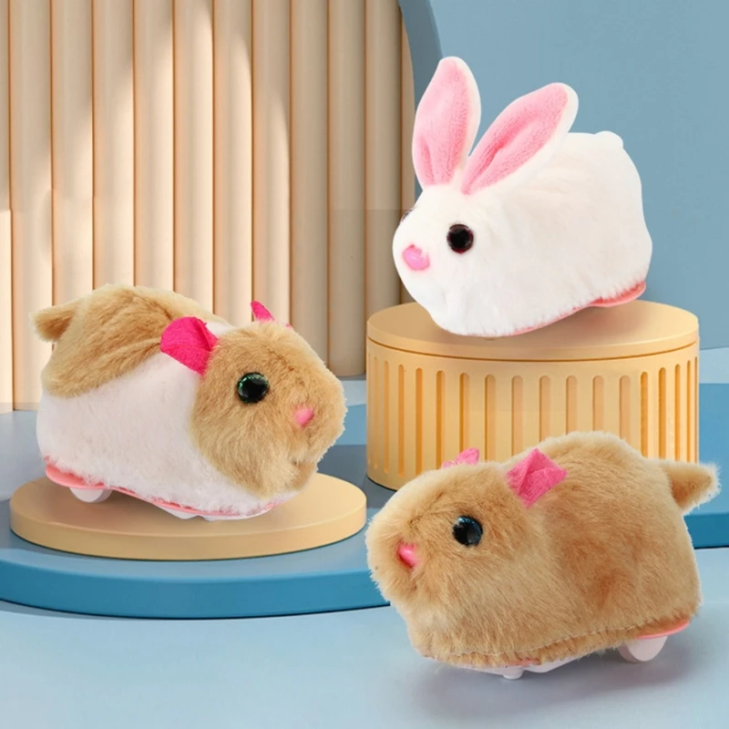 Hamster Balls Electric Toy Plush Hamster Electric Toy Scroll Walk Little Toy Animal for Children Gift Electronic Pet Toy