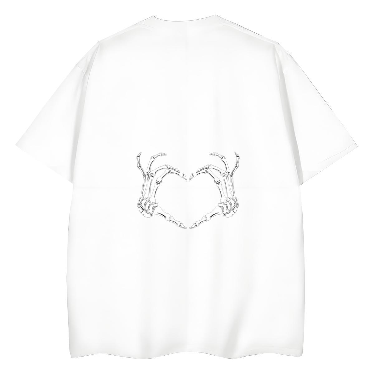 DIY Woman T Shirts 100% Cotton 230g O Neck Short Sleeves Casual skull Women Tshirts Loose Anime Print Tees Shirts