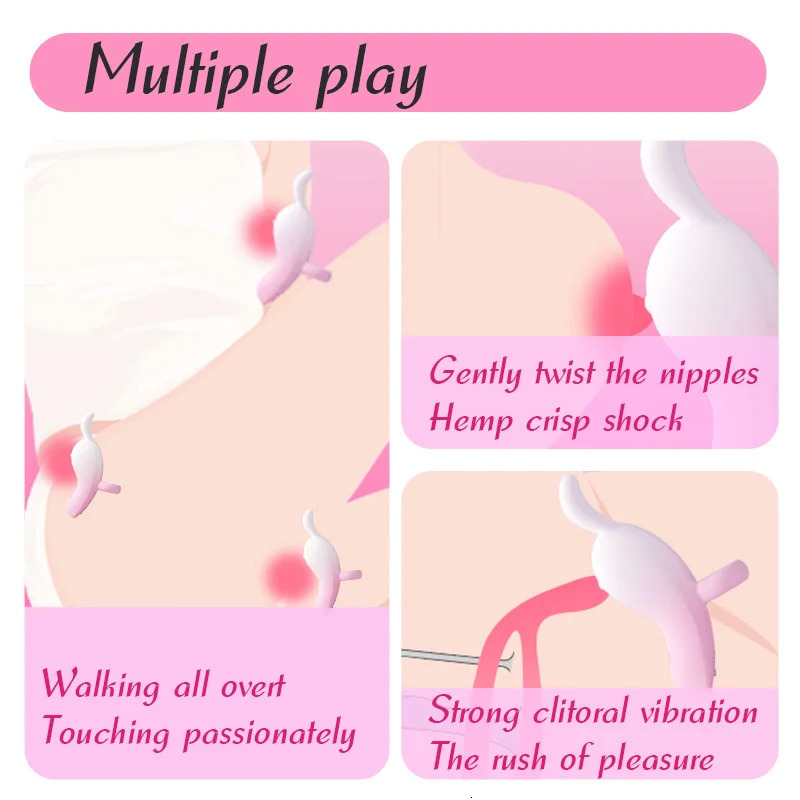 Female Ring Vibrator 8Mode Electric GSpot Clitoris Nipple Stimulator Innovative Touch Skin Button Sex Toy 241009